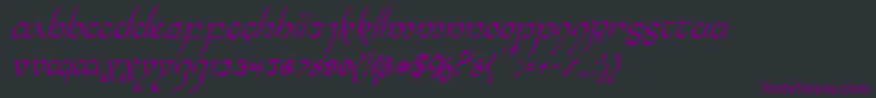 Halfelvencondital Font – Purple Fonts on Black Background
