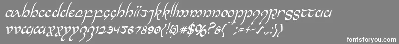Halfelvencondital Font – White Fonts on Gray Background