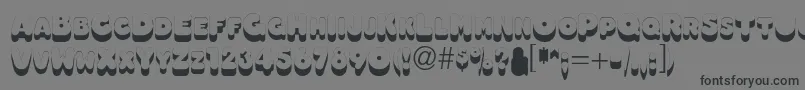 フォントOleadsshadowscapsssk – 黒い文字の灰色の背景