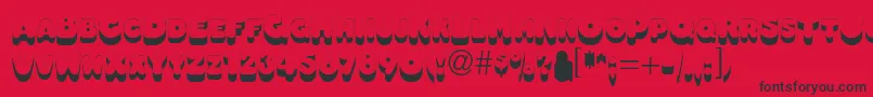 Oleadsshadowscapsssk Font – Black Fonts on Red Background