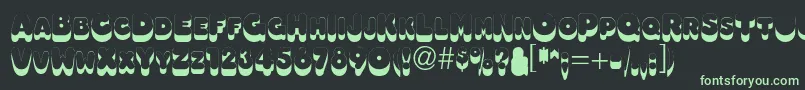 Oleadsshadowscapsssk Font – Green Fonts on Black Background