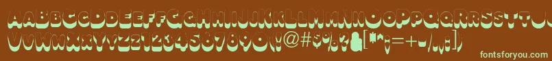 Oleadsshadowscapsssk Font – Green Fonts on Brown Background
