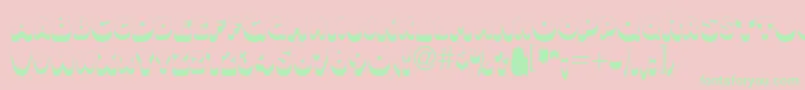 Oleadsshadowscapsssk Font – Green Fonts on Pink Background