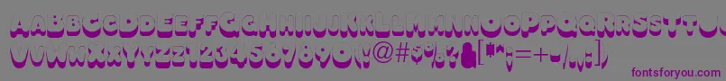 Oleadsshadowscapsssk-fontti – violetit fontit harmaalla taustalla