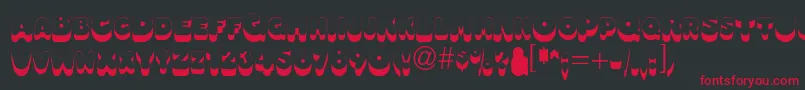 Oleadsshadowscapsssk Font – Red Fonts on Black Background