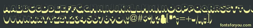 Oleadsshadowscapsssk Font – Yellow Fonts on Black Background