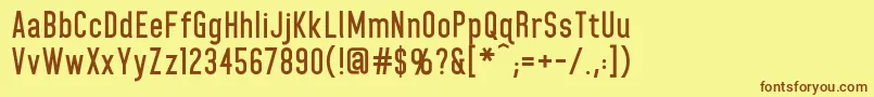 HomeplanetbbBold Font – Brown Fonts on Yellow Background