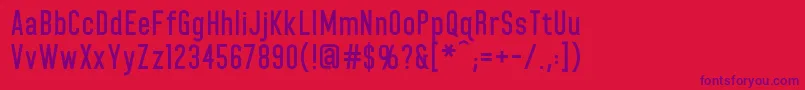 Czcionka HomeplanetbbBold – fioletowe czcionki na czerwonym tle