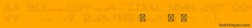 ChronicShadow-Schriftart – Schwarze Schriften auf orangefarbenem Hintergrund