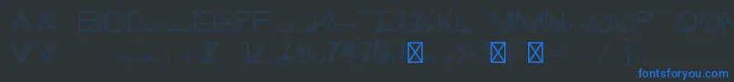 ChronicShadow Font – Blue Fonts on Black Background