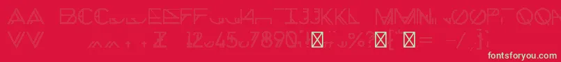 Шрифт ChronicShadow – зелёные шрифты на красном фоне