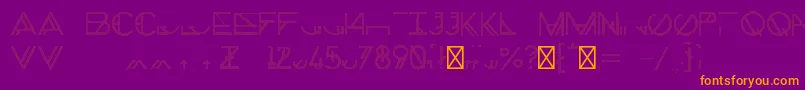 ChronicShadow Font – Orange Fonts on Purple Background