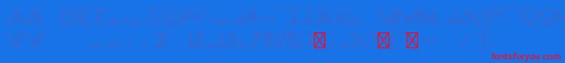 ChronicShadow Font – Red Fonts on Blue Background