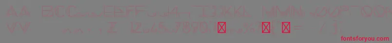 ChronicShadow Font – Red Fonts on Gray Background