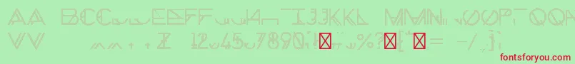 ChronicShadow Font – Red Fonts on Green Background