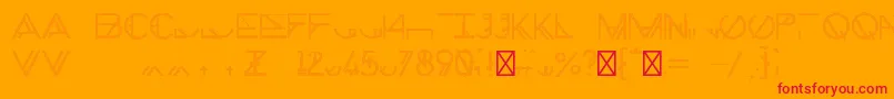 ChronicShadow Font – Red Fonts on Orange Background