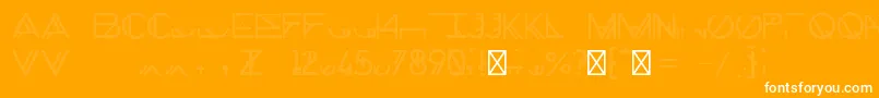 ChronicShadow-Schriftart – Weiße Schriften auf orangefarbenem Hintergrund