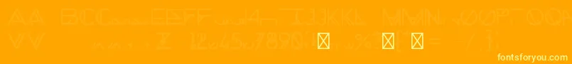 ChronicShadow Font – Yellow Fonts on Orange Background