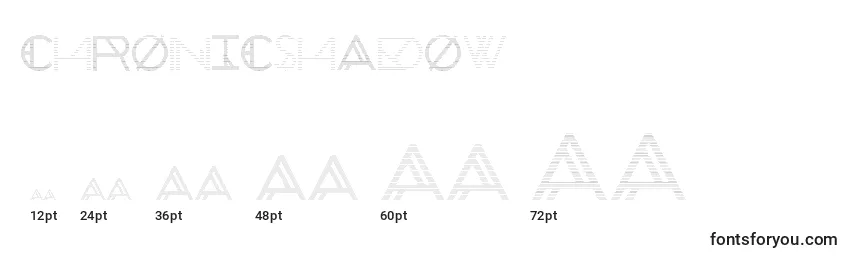 Размеры шрифта ChronicShadow