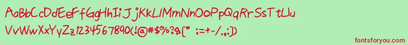 Queen1 Font – Red Fonts on Green Background