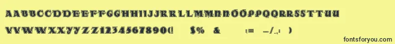 Dsradainlinec Font – Black Fonts on Yellow Background