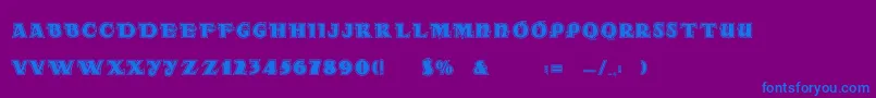 Dsradainlinec Font – Blue Fonts on Purple Background