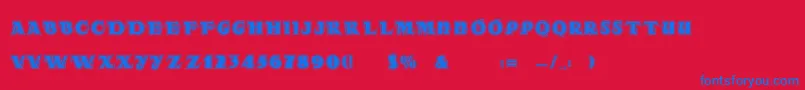 Dsradainlinec Font – Blue Fonts on Red Background