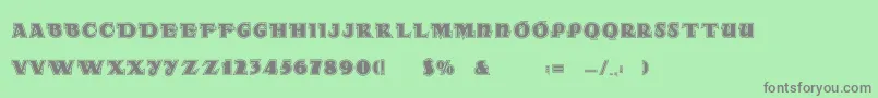 Dsradainlinec Font – Gray Fonts on Green Background