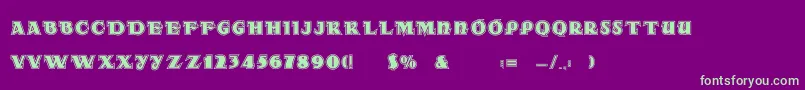 Dsradainlinec Font – Green Fonts on Purple Background