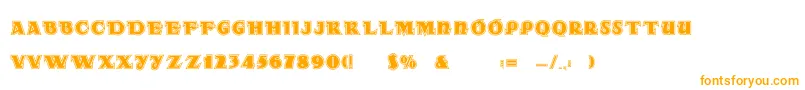 Dsradainlinec Font – Orange Fonts on White Background