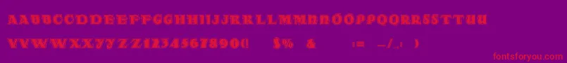 Dsradainlinec Font – Red Fonts on Purple Background