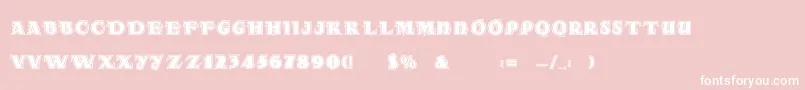 Dsradainlinec Font – White Fonts on Pink Background