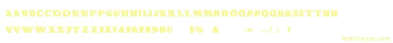 Czcionka Dsradainlinec – żółte czcionki
