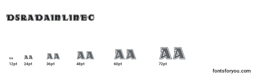 Размеры шрифта Dsradainlinec