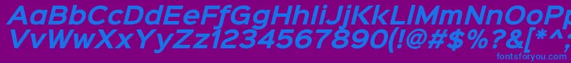 Sinkinsans700bolditalic Font – Blue Fonts on Purple Background