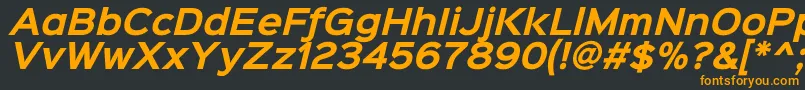 Sinkinsans700bolditalic Font – Orange Fonts on Black Background
