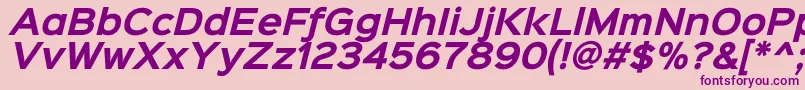 Sinkinsans700bolditalic Font – Purple Fonts on Pink Background