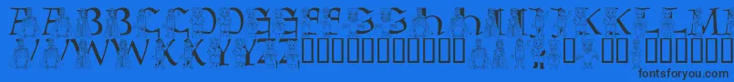 LmsBeMyNeighbor Font – Black Fonts on Blue Background