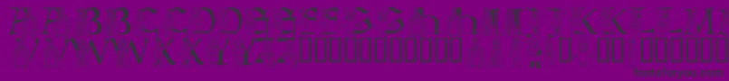 Fonte LmsBeMyNeighbor – fontes pretas em um fundo violeta