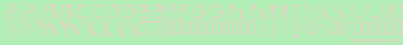 LmsBeMyNeighbor Font – Pink Fonts on Green Background