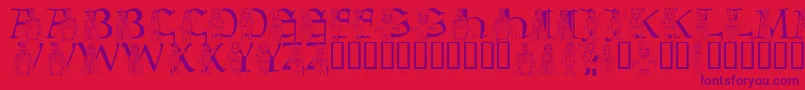 LmsBeMyNeighbor Font – Purple Fonts on Red Background