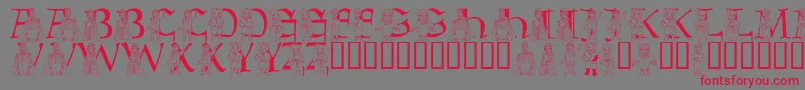 LmsBeMyNeighbor Font – Red Fonts on Gray Background