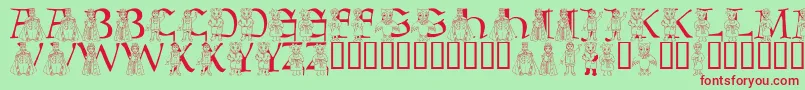 LmsBeMyNeighbor Font – Red Fonts on Green Background