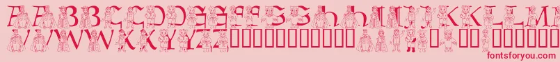 フォントLmsBeMyNeighbor – ピンクの背景に赤い文字