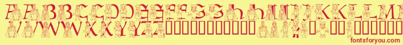 LmsBeMyNeighbor Font – Red Fonts on Yellow Background
