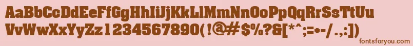 AcklinRegular Font – Brown Fonts on Pink Background