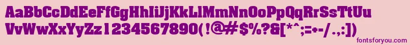 AcklinRegular Font – Purple Fonts on Pink Background