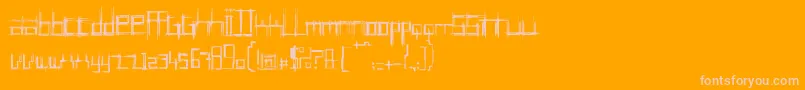 Brui5 Font – Pink Fonts on Orange Background