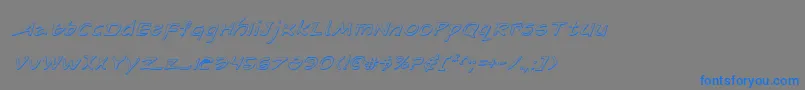 ArilonShadowItalic Font – Blue Fonts on Gray Background