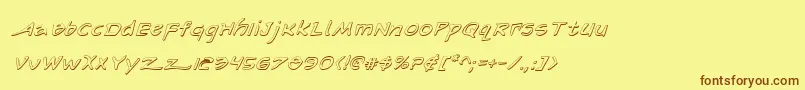 ArilonShadowItalic Font – Brown Fonts on Yellow Background
